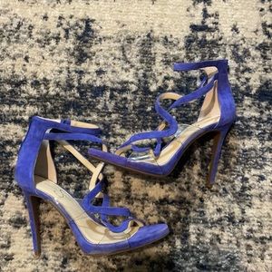 Stunning blue strappy heels!